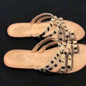 Zebra print sandals